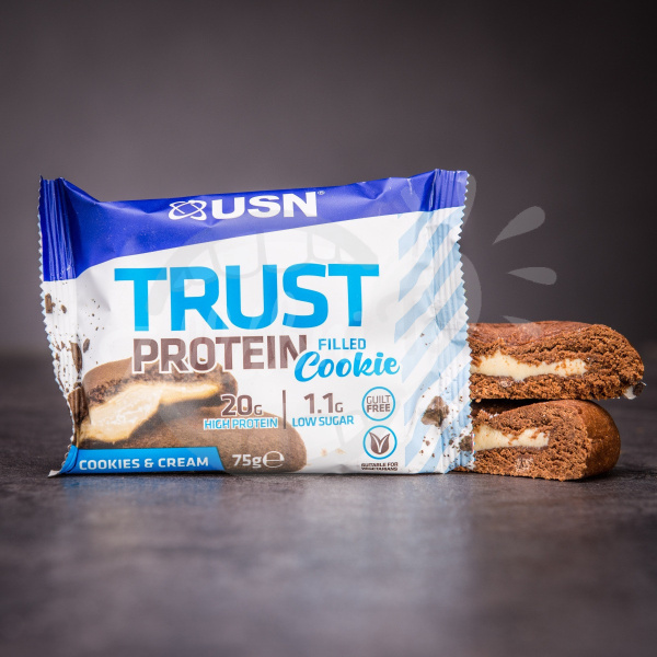 USN Trust Protein Filled Cookie Cookies & Cream 75 g ZdlabniTo.cz