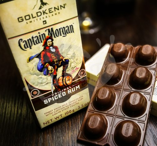 Luxusní čokoláda Goldkenn s náplní Captain Morgan 100g