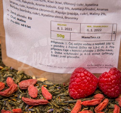 Goji - malina - ovocný čaj 50g