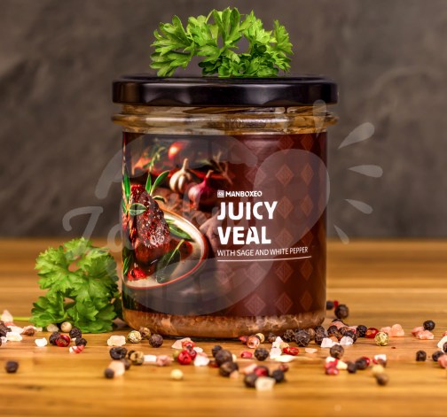 Šťavnaté telecí maso se šalvějí a bílým pepřem 300 g