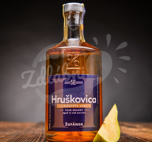 Hruškovica Žufánek z dubového sudu 0,5L 40% vol. 