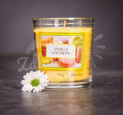 Scented Candle VANNILLA - svíčka ve skle 170g - žlutá