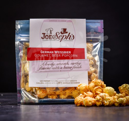 Luxusní pivní popcorn Joe & Seph's s příchutí německého pšeničného speciálu 32 g