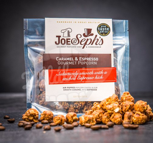 Luxusní karamelový popcorn Joe & Seph's s příchutí espressa 32 g