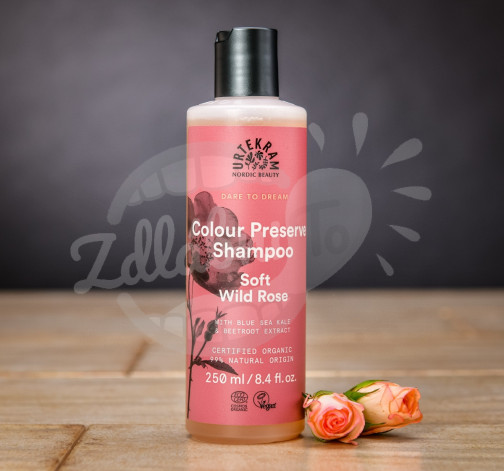 Hydratační BIO šampon pro suché vlasy s divokou růží Urtekram 250 ml