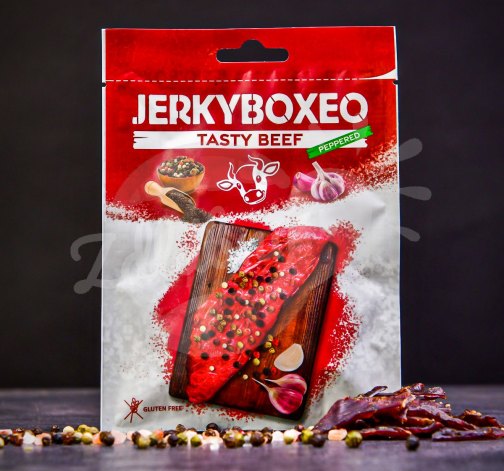 Kořeněné hovězí sušené maso Jerkyboxeo 25 g