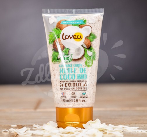 BIO tělový peeling Lovea s kokosovým olejem 150 ml