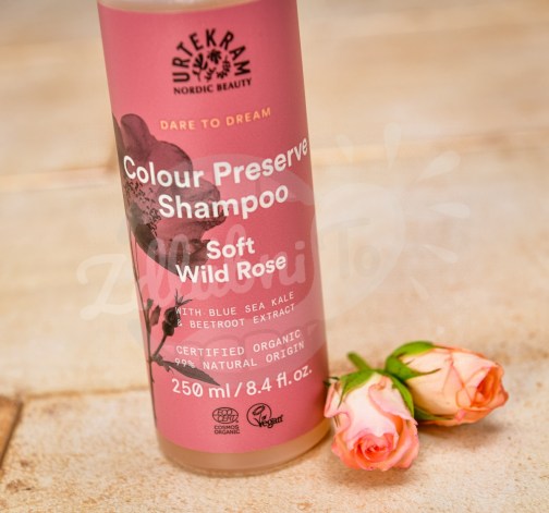 Hydratační BIO šampon pro suché vlasy s divokou růží Urtekram 250 ml