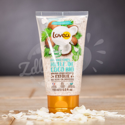 BIO tělový peeling Lovea s kokosovým olejem 150 ml