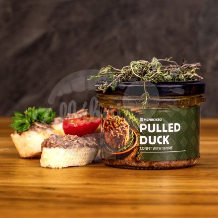 Trhané kachní maso konfitované na tymiánu 170 g – Mr.HomeMade